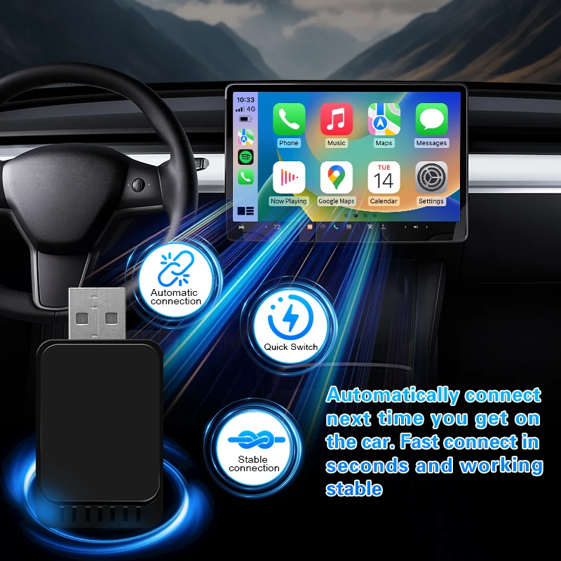2025 Upgrade Wireless CarPlay Android Auto Adapter AI Box NEW 2 In 1 Wired to Wireless for OEM Factory Carplay Plug and Play
2025 Upgrade Wireless CarPlay Android Auto Adapter AI Box NEW 2 In 1 Wired to Wireless for OEM Factory Carplay Plug and Play