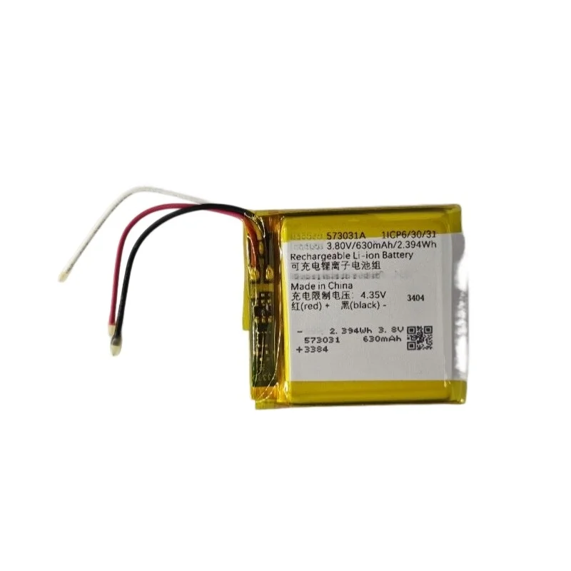 For AEC 573031 Battery Watch / Bluetooth Headset 3.8V 630mAh High-Voltage 3-Wire Cell
For AEC 573031 Battery Watch / Bluetooth Headset 3.8V 630mAh High-Voltage 3-Wire Cell