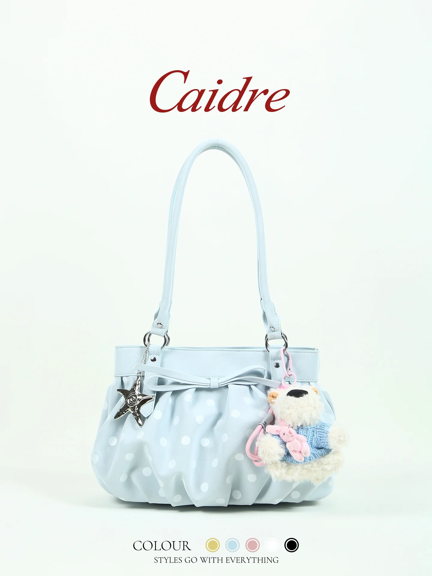 Caidre Cute Dog Polka Dot Tote Bag Women's New 2026 Handbag Single Shoulder Underarm Bag Fashionable Casual Polyester
Caidre Cute Dog Polka Dot Tote Bag Women's New 2026 Handbag Single Shoulder Underarm Bag Fashionable Casual Polyester