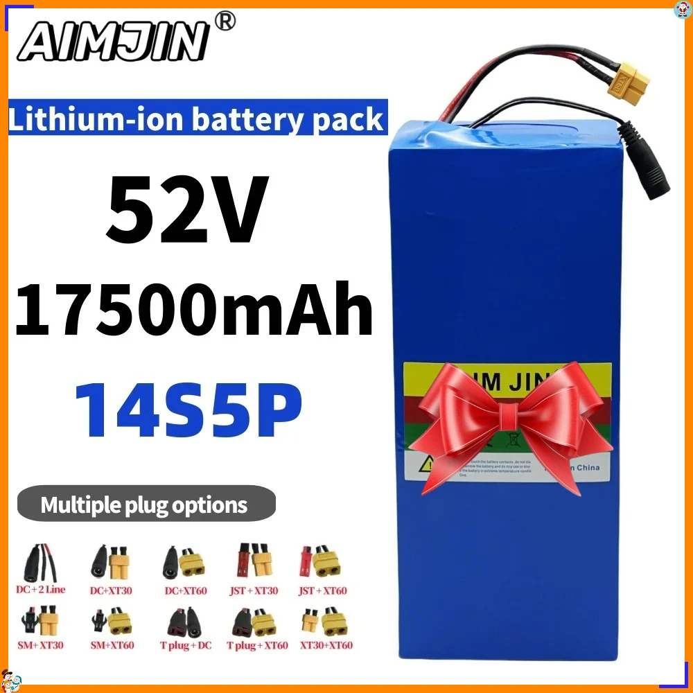 2026 New 14S5P 18650 Lithium Battery 52V 17500mAh with BMS High-Power for Electric Scooters Mountain Bikes
2026 New 14S5P 18650 Lithium Battery 52V 17500mAh with BMS High-Power for Electric Scooters Mountain Bikes