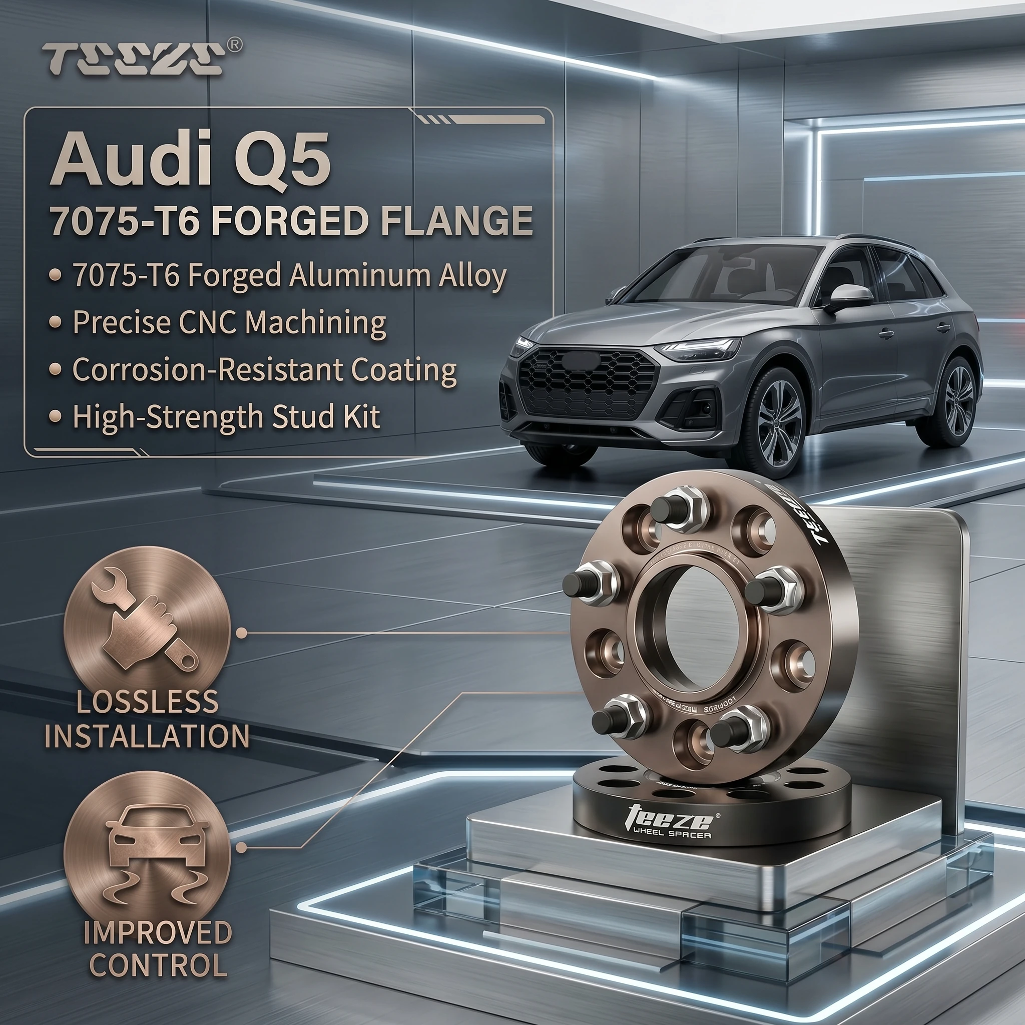 Teeze 2/4pcs 5x112 66.6 M14 x 1.5 Hub Centric Black Forged wheel spacer For Audi Q5 Flange Plate 15/20/25/30/35mm
Teeze 2/4pcs 5x112 66.6 M14 x 1.5 Hub Centric Black Forged wheel spacer For Audi Q5 Flange Plate 15/20/25/30/35mm