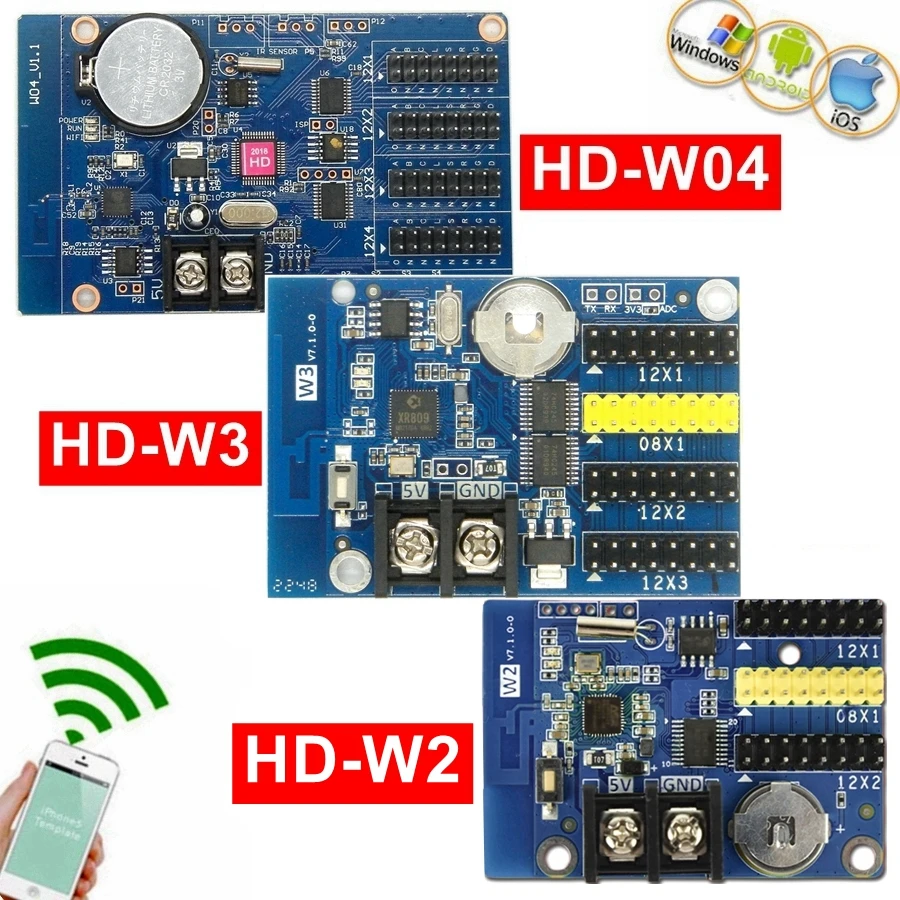HD-W2 HD-W3 HD-W04 Wifi Led Control Card Wireless Lintel P10 Display Controller Support Phone App Android Sending Message
HD-W2 HD-W3 HD-W04 Wifi Led Control Card Wireless Lintel P10 Display Controller Support Phone App Android Sending Message