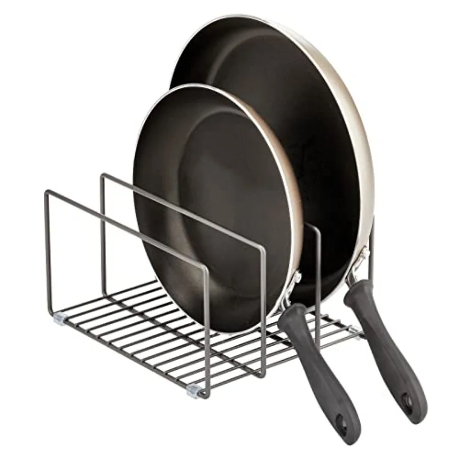 Metal Pan Organizer for Kitchen Cabinet, Counter, Pantry Shelf - 3 Slots for Baking Sheets, Muffin Pans, Cutting Boards, Frying
Metal Pan Organizer for Kitchen Cabinet, Counter, Pantry Shelf - 3 Slots for Baking Sheets, Muffin Pans, Cutting Boards, Frying