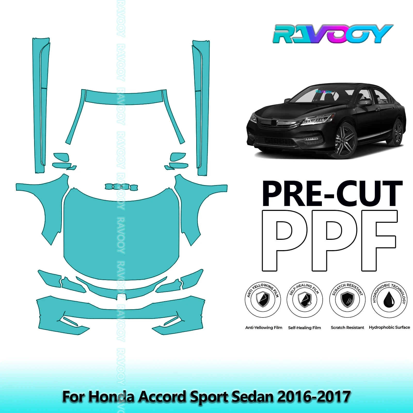 8.5Mil Precut Paint Protection Film PPF Clear Bra Front Kit+Rockers For Honda Accord Sport Sedan 2016-2017
8.5Mil Precut Paint Protection Film PPF Clear Bra Front Kit+Rockers For Honda Accord Sport Sedan 2016-2017