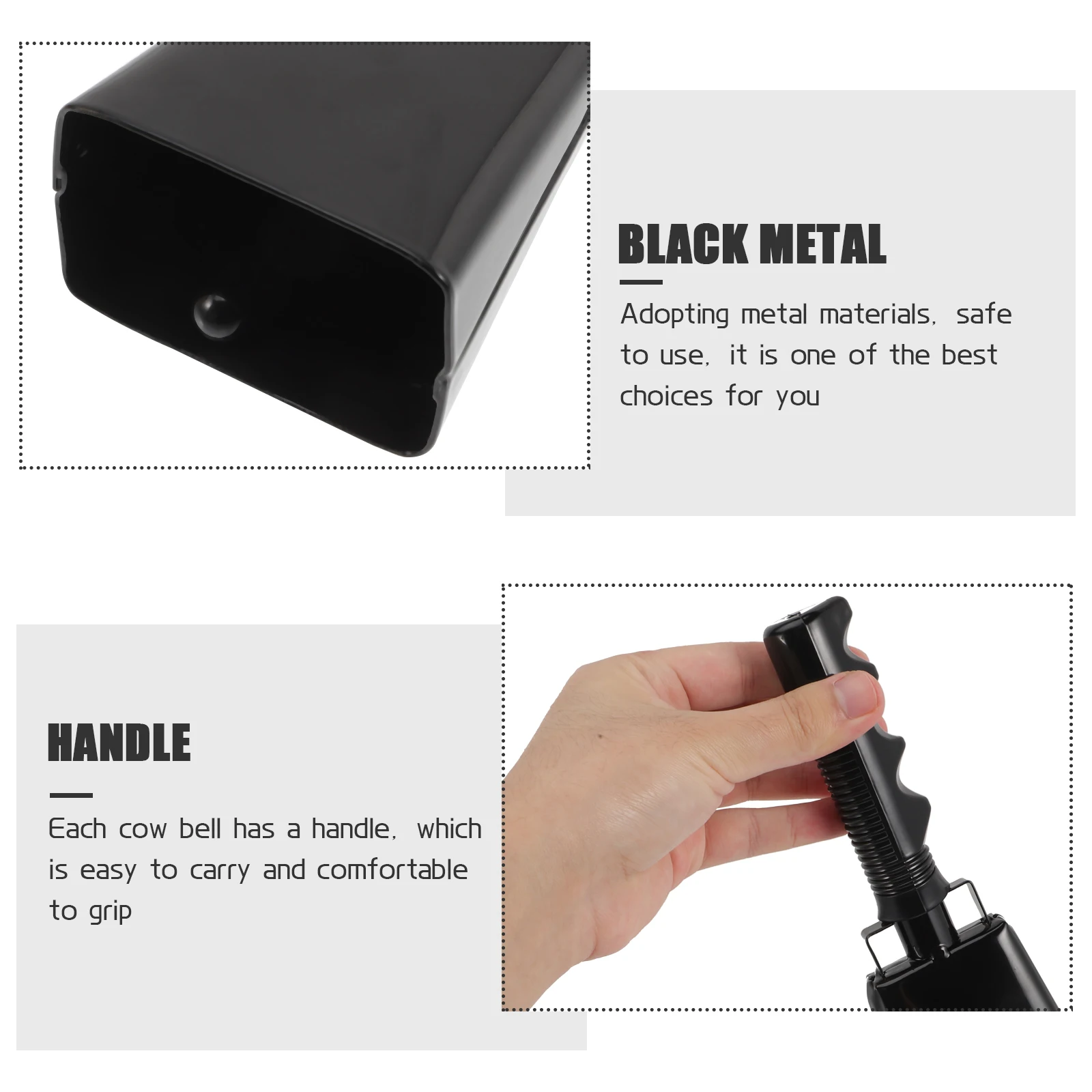 Handle Cowbell Musical Toy Small Cowbells Metal Puzzle Percussion Instrument with Stick
Handle Cowbell Musical Toy Small Cowbells Metal Puzzle Percussion Instrument with Stick