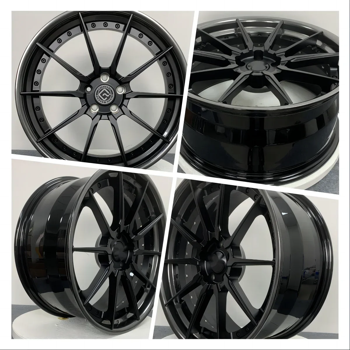 -Premium Two-Piece Forged Wheels For Racing And Super Cars-Brushed Silver Alloy Polished 50mm 25mm 40mm
-Premium Two-Piece Forged Wheels For Racing And Super Cars-Brushed Silver Alloy Polished 50mm 25mm 40mm