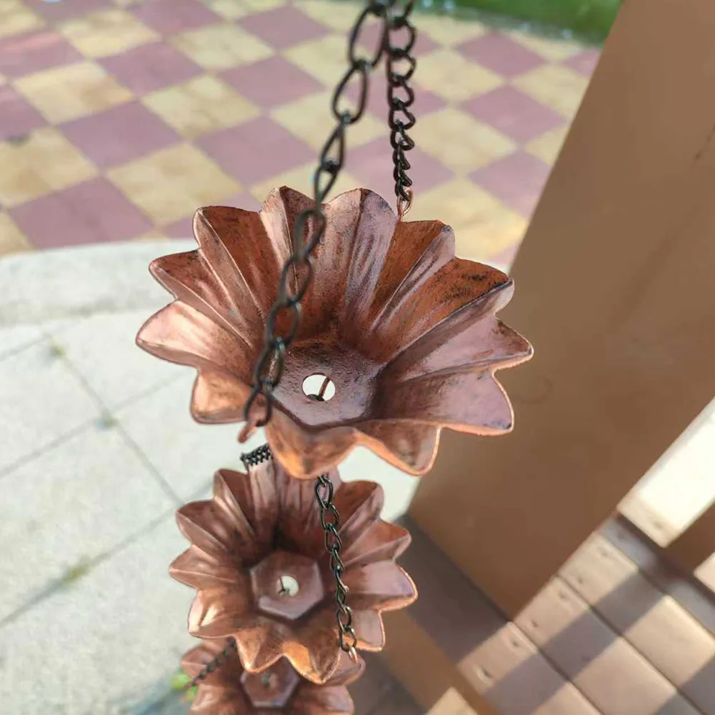 Винтажная металлическая цепь от дождя, уловитель дождя для украшения крыши желоба, металлическая дренажная цепь от дождя, инструмент для водосточной трубы
Винтажная металлическая цепь от дождя, уловитель дождя для украшения крыши желоба, металлическая дренажная цепь от дождя, инструмент для водосточной трубы