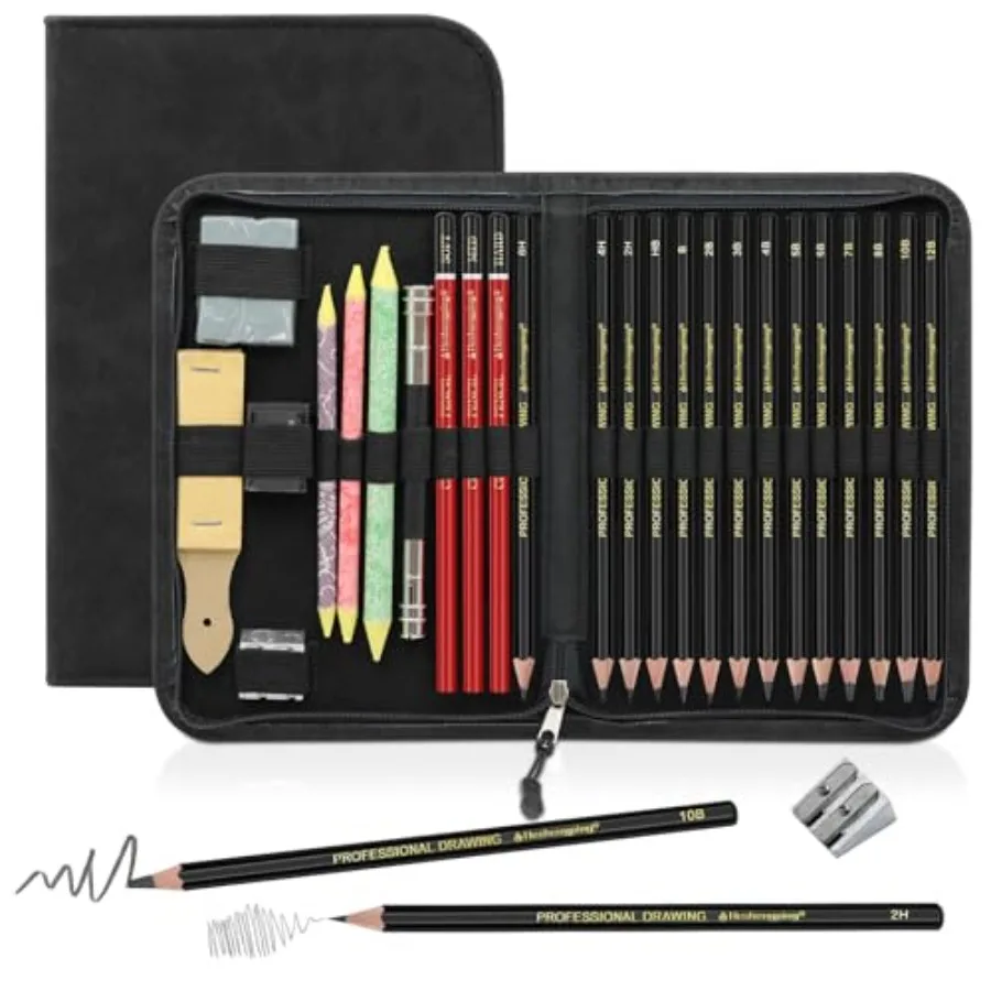 Sketching and Drawing Pencils Set 26pcs, Art Supplies Drawing pencil Kit, Graphite Charcoal Professional Pencils Set, Adults Be
Sketching and Drawing Pencils Set 26pcs, Art Supplies Drawing pencil Kit, Graphite Charcoal Professional Pencils Set, Adults Be