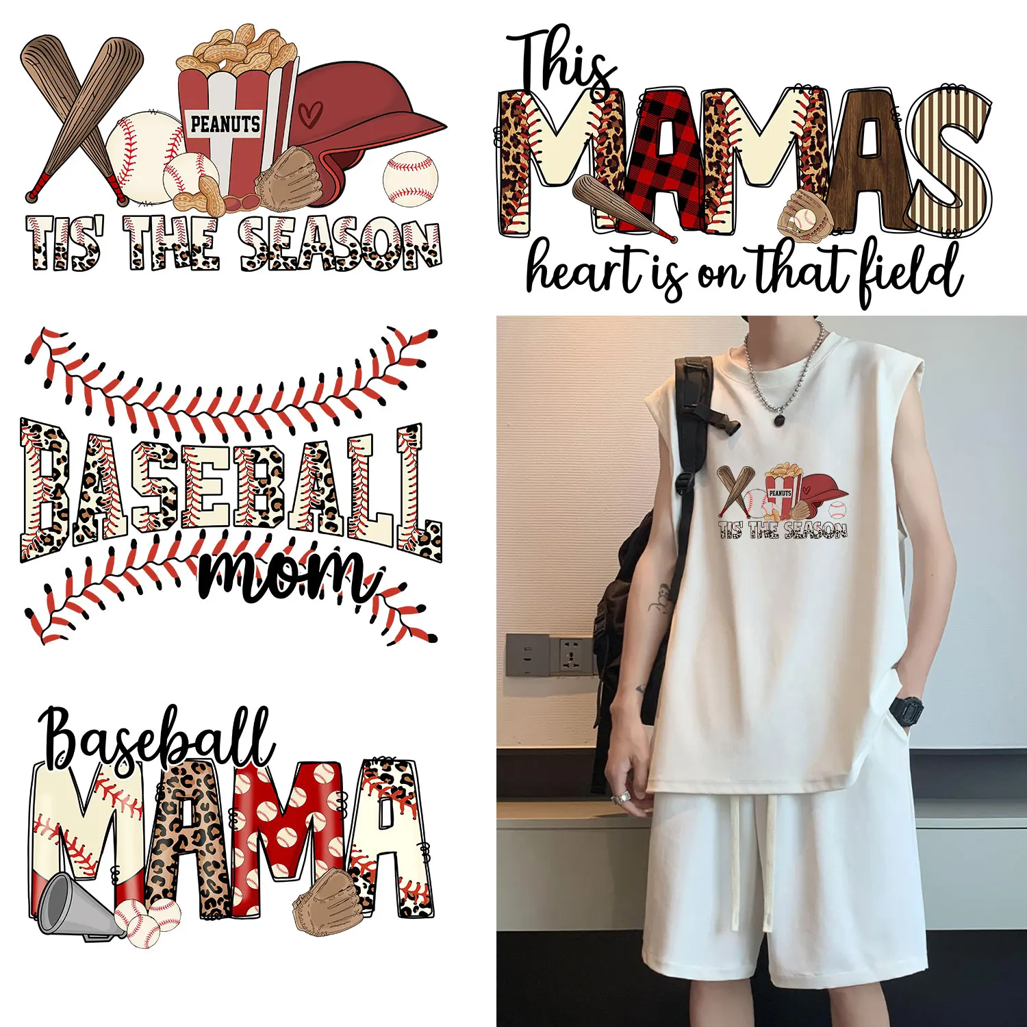 Baseball MAMA Leopard Print Leisure Sports Style Iron on Picture on Clothes High quality adhesive backing DIY Decoration
Baseball MAMA Leopard Print Leisure Sports Style Iron on Picture on Clothes High quality adhesive backing DIY Decoration