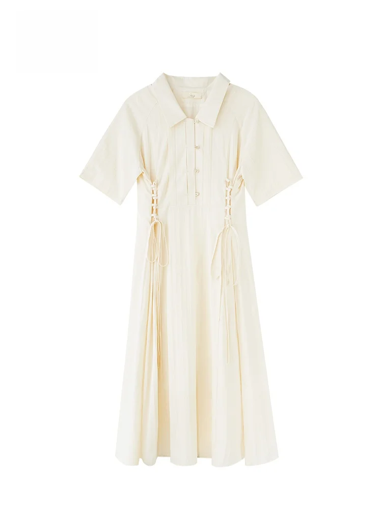 GOFAR Simple Style Shirt Dress Women's Short Sleeve Stand Collar Waist Cinched Midi Dress Slimming A-Line Skirt Casual Wear
GOFAR Simple Style Shirt Dress Women's Short Sleeve Stand Collar Waist Cinched Midi Dress Slimming A-Line Skirt Casual Wear