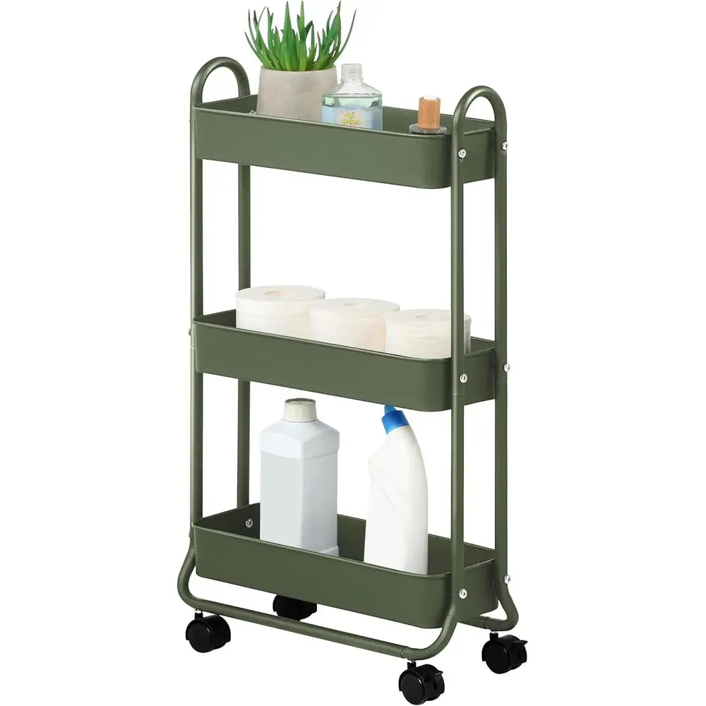 Slim Rolling Storage Cart, 3 Tier Bathroom Storage Organizer Bathroom, Laundry Utility Cart (Army)
Slim Rolling Storage Cart, 3 Tier Bathroom Storage Organizer Bathroom, Laundry Utility Cart (Army)