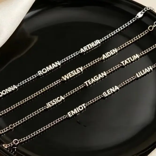 Customized Personalized Name Bracelet Stainless Steel Cuban Chain Mother's Day Gift Family Children's Name Valentine's Day Gifts
Customized Personalized Name Bracelet Stainless Steel Cuban Chain Mother's Day Gift Family Children's Name Valentine's Day Gifts