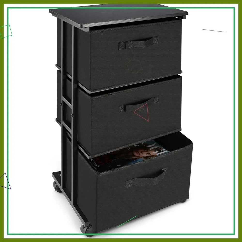Тканевый комод с 3 ящиками, вертикальный блок для хранения вещей для офиса в шкафу в спальне черного цвета
Тканевый комод с 3 ящиками, вертикальный блок для хранения вещей для офиса в шкафу в спальне черного цвета