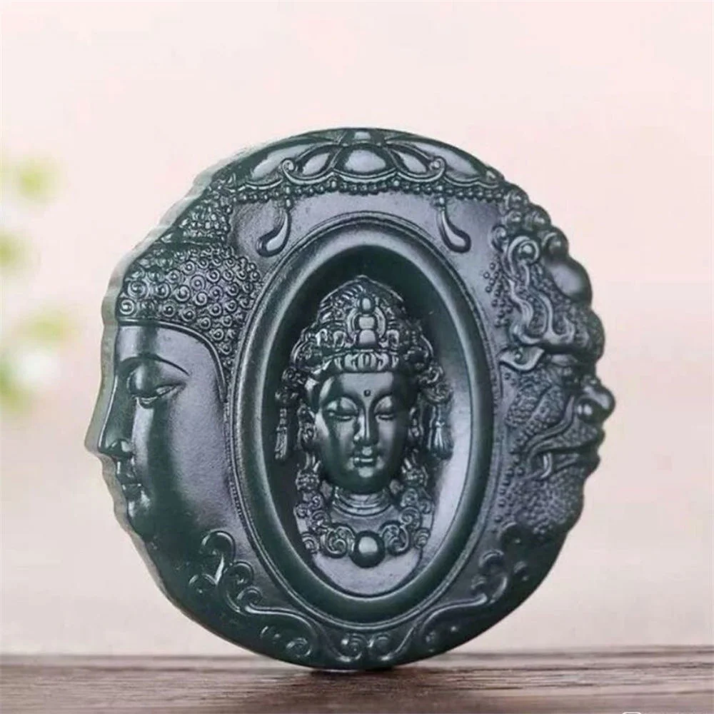 Trendy Natural Dark Green HeTian Jade Carved Chinese Buddha Ghost Think Amulet Lucky Jade Pendant Rope Necklace Gift Jewelry
Trendy Natural Dark Green HeTian Jade Carved Chinese Buddha Ghost Think Amulet Lucky Jade Pendant Rope Necklace Gift Jewelry