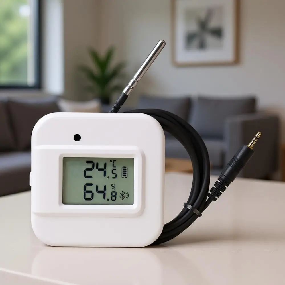 Умный комнатный термометр и гигрометр с поддержкой приложения, внешним датчиком и цифровым дисплеем
Умный комнатный термометр и гигрометр с поддержкой приложения, внешним датчиком и цифровым дисплеем