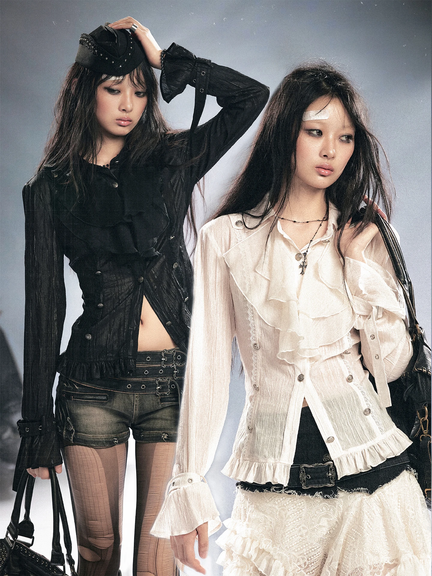 Женская готическая блузка CestNous с длинным рукавом, приталенная, с эффектом прозрачности, плиссированная, с романтическим кружевом, повседневная, модная
Женская готическая блузка CestNous с длинным рукавом, приталенная, с эффектом прозрачности, плиссированная, с романтическим кружевом, повседневная, модная