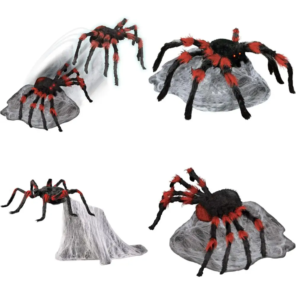 21-дюймовый светодиодный красный и черный прыгающий паук с аниматроником - украшение на Хэллоуин и ужасы
21-дюймовый светодиодный красный и черный прыгающий паук с аниматроником - украшение на Хэллоуин и ужасы