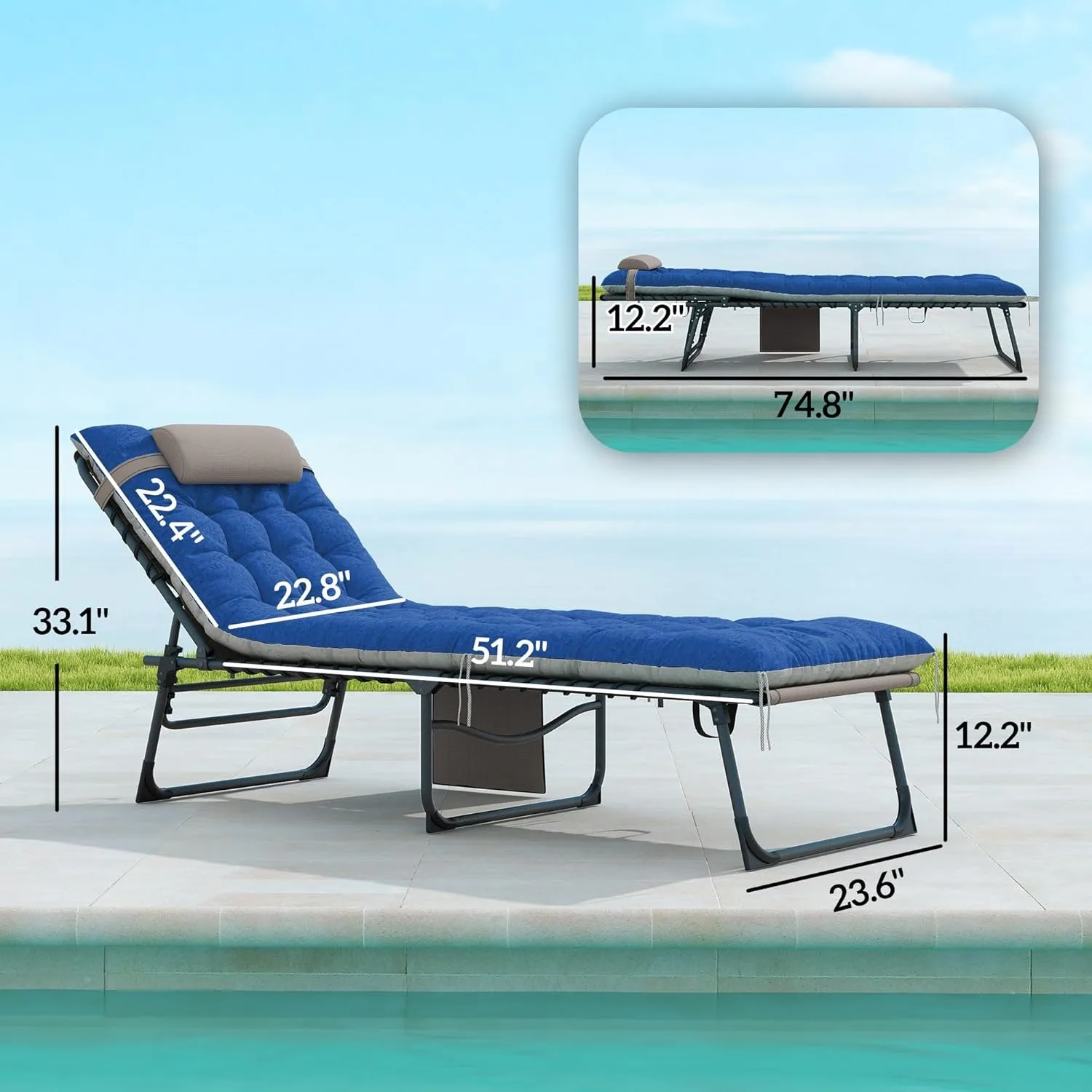 Chaise Lounge Chair Outdoor Set of 2, 5-Position Adjustable Outdoor Pool Lounge Chairs, Folding Tanning Chair Beach,Customized
Chaise Lounge Chair Outdoor Set of 2, 5-Position Adjustable Outdoor Pool Lounge Chairs, Folding Tanning Chair Beach,Customized