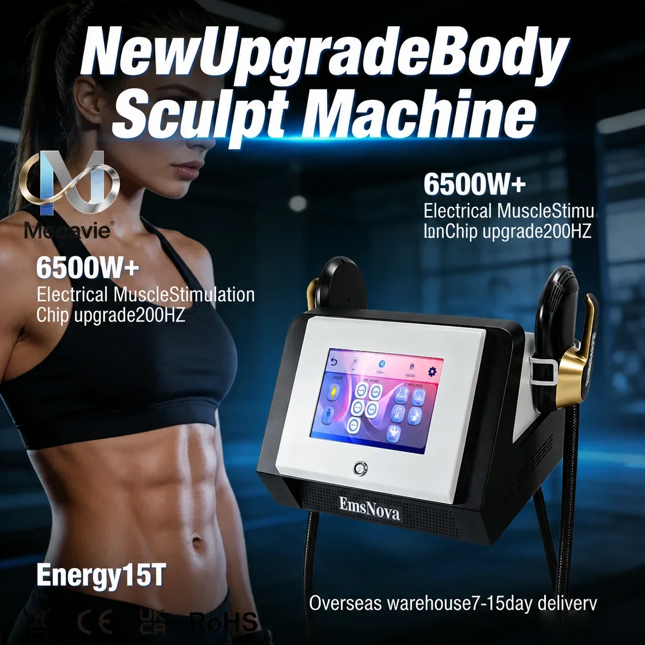 NEWEST Ems RF Machine Fat Remova Muscle Stimulators Slimming 6500W 200Hz Home Exercise Dual Handles 15T Power Muscle
NEWEST Ems RF Machine Fat Remova Muscle Stimulators Slimming 6500W 200Hz Home Exercise Dual Handles 15T Power Muscle