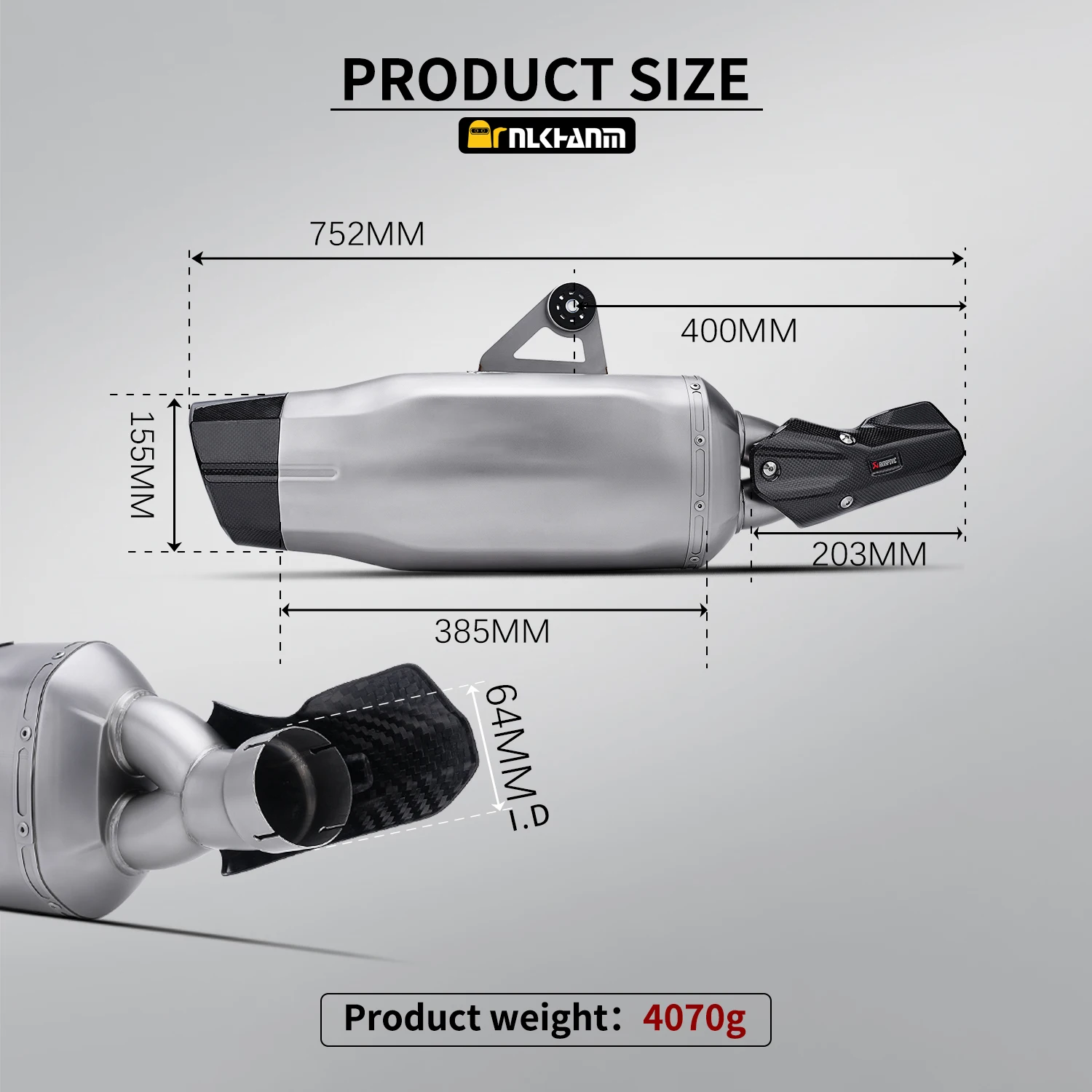 For R1250GS R1250GS ADV R1250 GS Advanture motorcycle exhaust system modified with carbon fiber board for R1250GS 2019-2023
For R1250GS R1250GS ADV R1250 GS Advanture motorcycle exhaust system modified with carbon fiber board for R1250GS 2019-2023