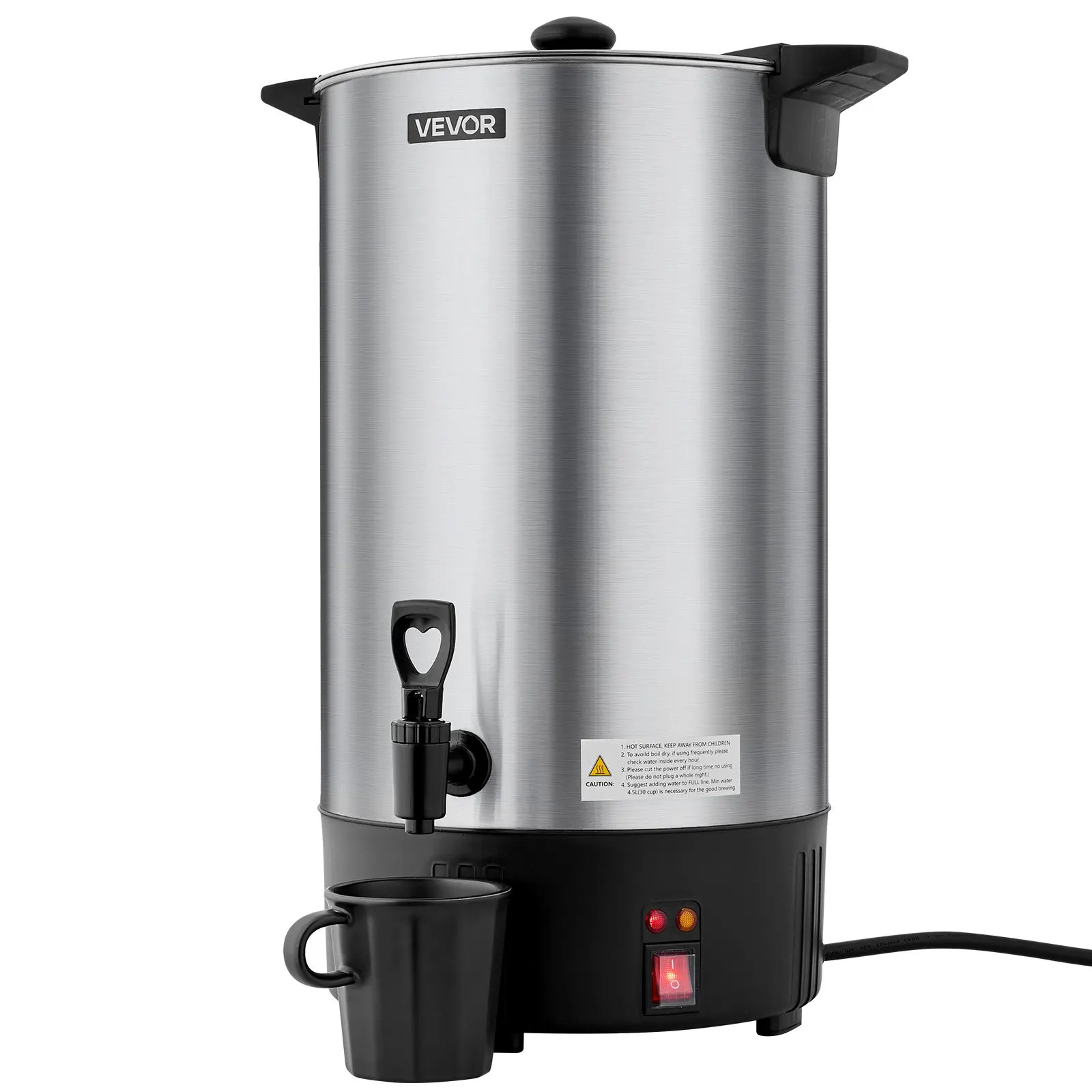 Commercial Coffee Urn, 100 Cup 15 L Hot Beverage Dispenser With Dripless Faucet, Quick-Brewing Stainless Steel Large Commercial
Commercial Coffee Urn, 100 Cup 15 L Hot Beverage Dispenser With Dripless Faucet, Quick-Brewing Stainless Steel Large Commercial