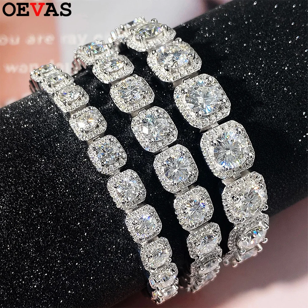 OEVAS 4mm 5mm 6.5mm Full Moissanite Bracelet for Man for Women Man S925 Silver Luxury Full Diamond Bracelet Party Fine Jewelry
OEVAS 4mm 5mm 6.5mm Full Moissanite Bracelet for Man for Women Man S925 Silver Luxury Full Diamond Bracelet Party Fine Jewelry