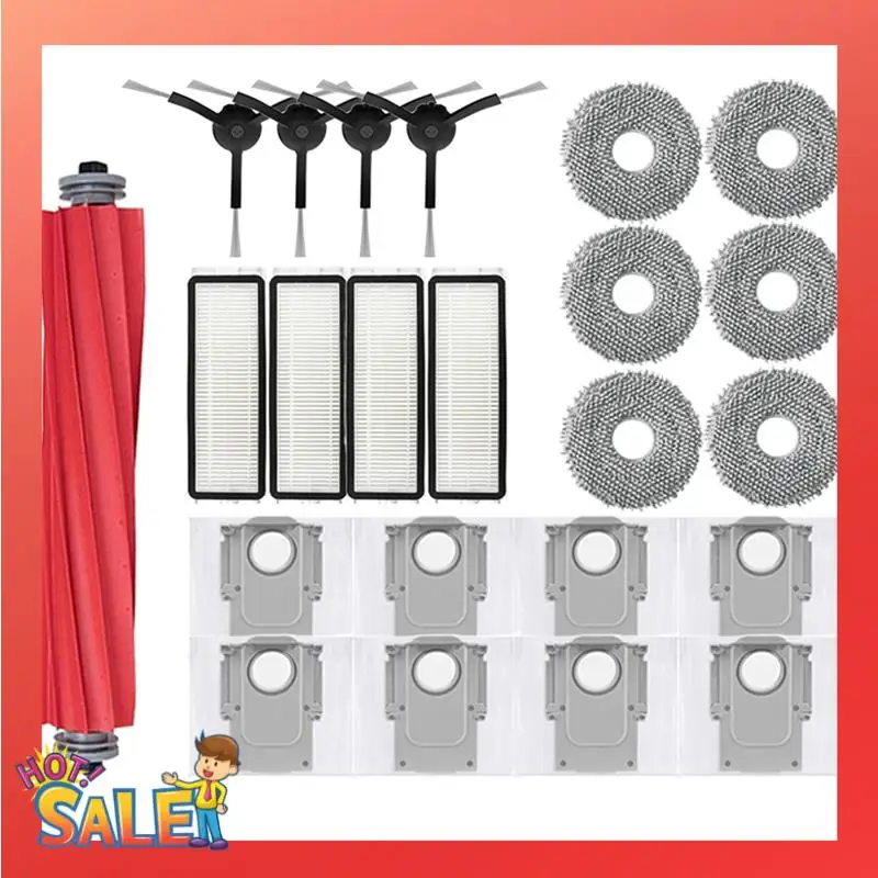For Roborock Q Revo / P10 A7400RR Robot Vacuums Cleaner Spare Parts Parts Main Side Brush Hepa Filter Mop Cloths Dust Bags
For Roborock Q Revo / P10 A7400RR Robot Vacuums Cleaner Spare Parts Parts Main Side Brush Hepa Filter Mop Cloths Dust Bags