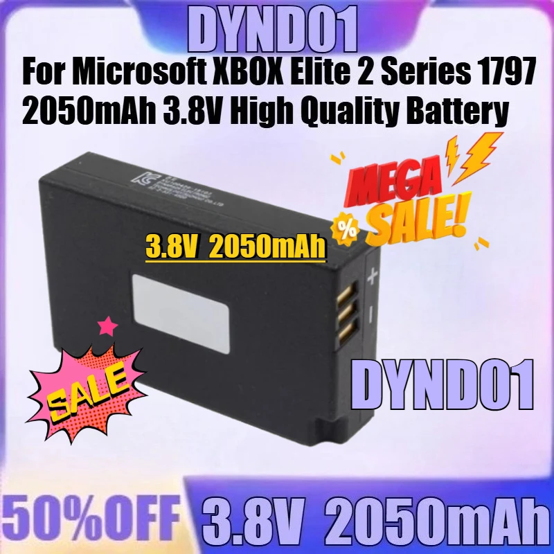 New DYND01 2050mAh 3.8V Battery for Microsoft XBOX Elite 2 Series 1797 2050mAh 3.8V High Quality Battery
New DYND01 2050mAh 3.8V Battery for Microsoft XBOX Elite 2 Series 1797 2050mAh 3.8V High Quality Battery