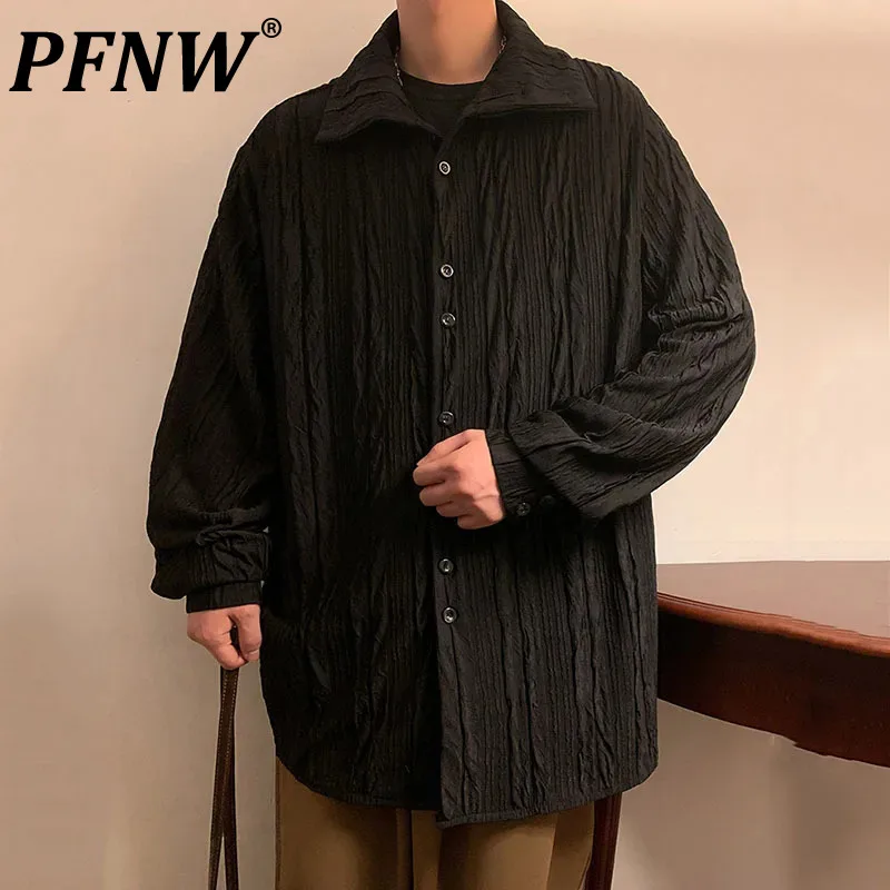 PFNW New Autumn Men's Shirts Turn-down Collar Pleated Solid Color Single Breasted Male Clothing Chinese Style Trend 2024 12C713
PFNW New Autumn Men's Shirts Turn-down Collar Pleated Solid Color Single Breasted Male Clothing Chinese Style Trend 2024 12C713