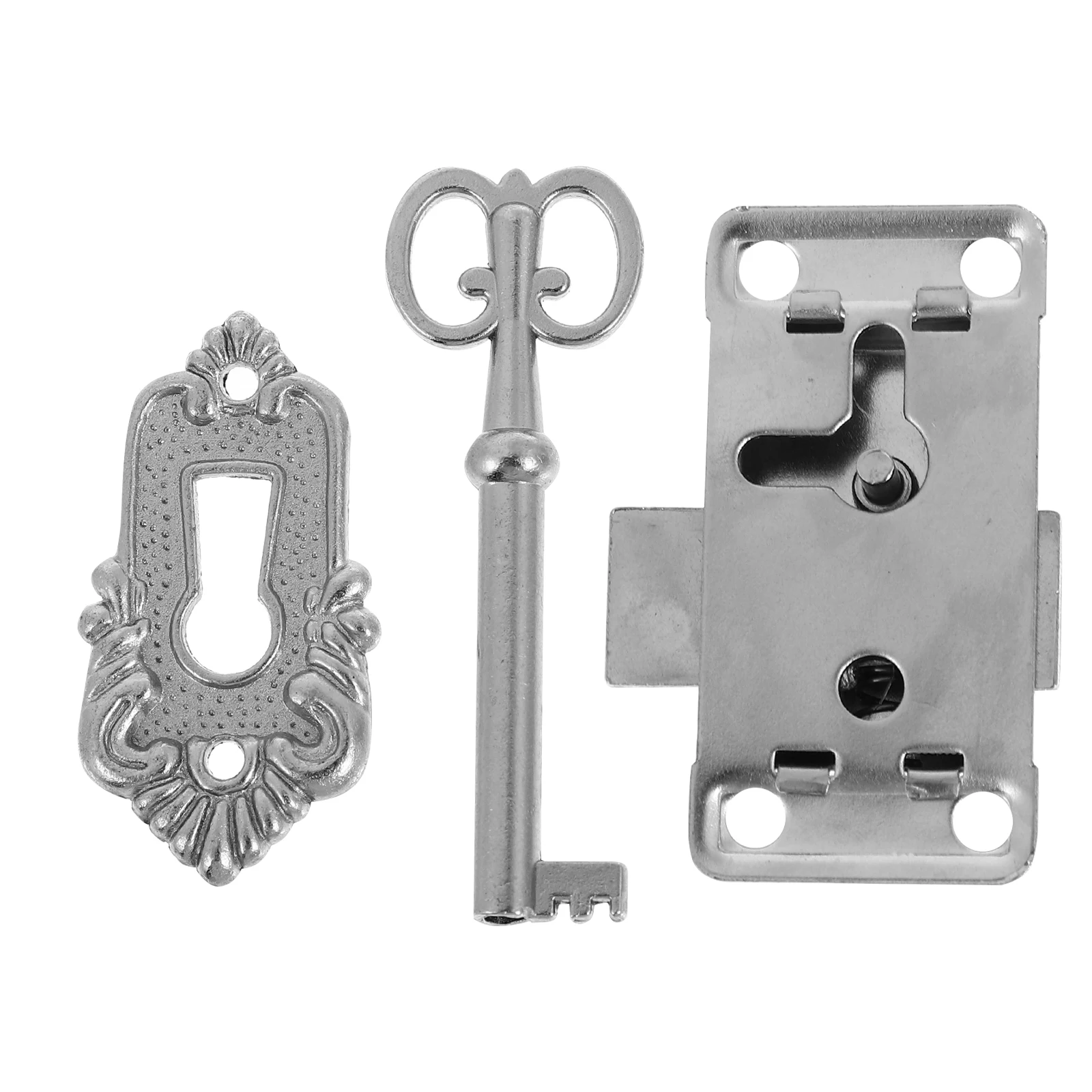 2 Sets Cabinet Locks Zinc Alloy Drawer Latches with Keys for Jewelry Boxes Vintage Furniture Repair White Nickel
2 Sets Cabinet Locks Zinc Alloy Drawer Latches with Keys for Jewelry Boxes Vintage Furniture Repair White Nickel