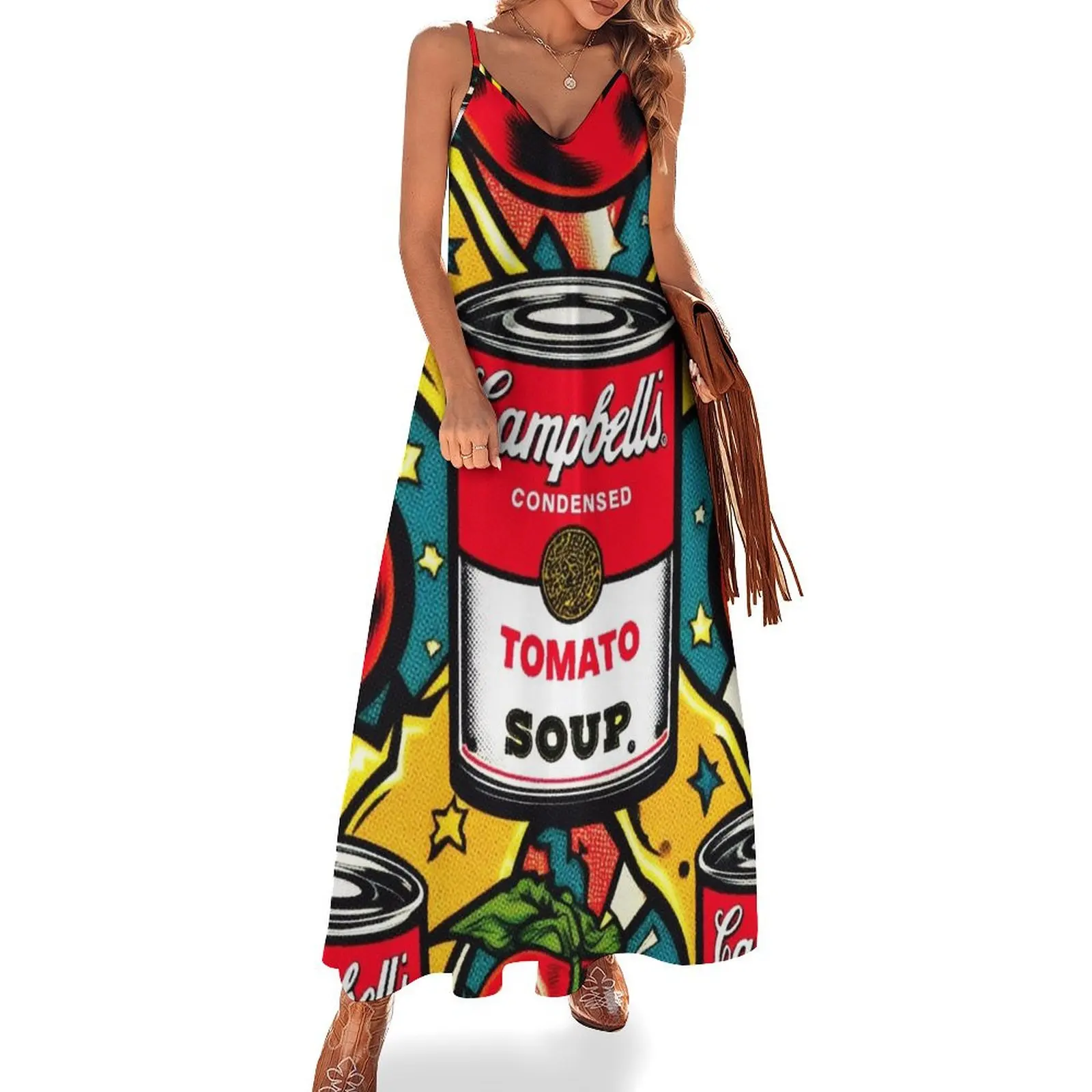 Campbell's Tomato Soup Pop Art Sleeveless Dress dresses for women women's evening dresses 2025 Dress
Campbell's Tomato Soup Pop Art Sleeveless Dress dresses for women women's evening dresses 2025 Dress
