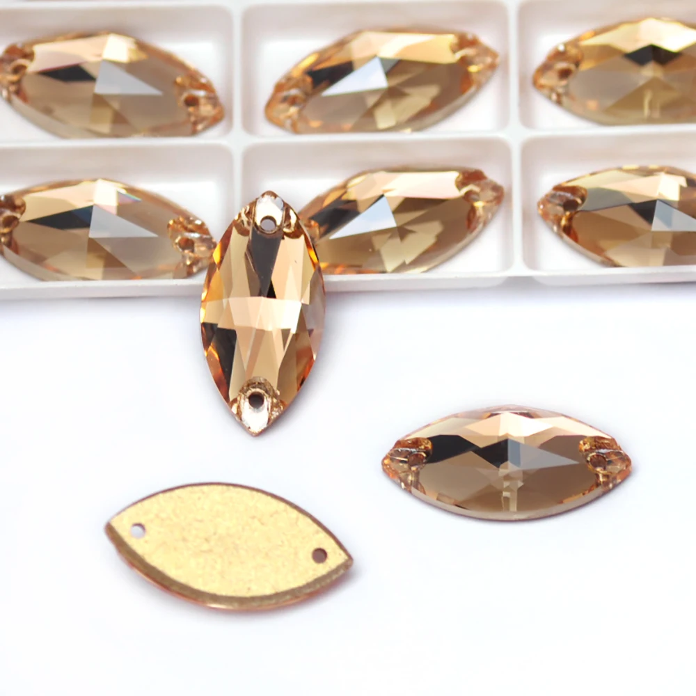 K9 Glass Navette Crystal Golden shadow Rhinestones Sew on Stone Flat Back Strass Stones for garment Dress Clothes
K9 Glass Navette Crystal Golden shadow Rhinestones Sew on Stone Flat Back Strass Stones for garment Dress Clothes
