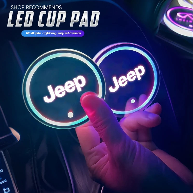LED Car Water Cup Pad Rechargeable Auto Atmosphere Lamp For Jeep Renegade Compass Grand Cherokee Wrangler jk Gladiator Patriot
LED Car Water Cup Pad Rechargeable Auto Atmosphere Lamp For Jeep Renegade Compass Grand Cherokee Wrangler jk Gladiator Patriot