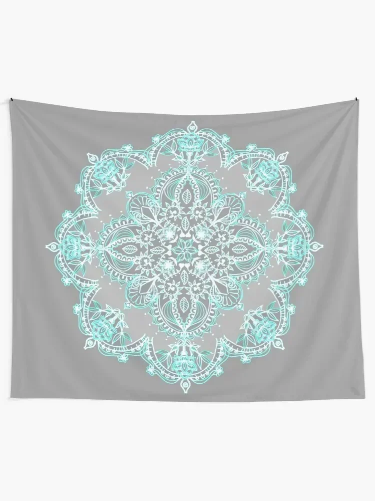 Teal and Aqua Lace Mandala on Grey Tapestry Home Decor Aesthetic Korean Room Decor Tapestry
Teal and Aqua Lace Mandala on Grey Tapestry Home Decor Aesthetic Korean Room Decor Tapestry
