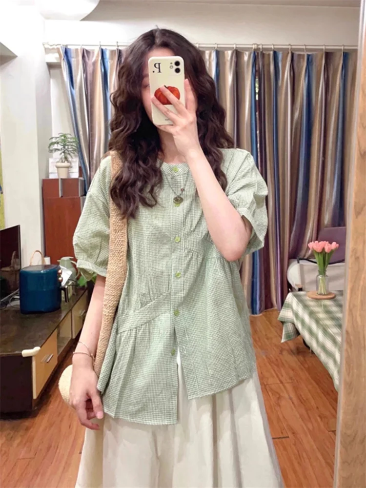 plus Size Summer Fashion Slimming Shirt And Skirt Set Women's Casual High Waist Korean Style Commute Short Sleeve round ...
plus Size Summer Fashion Slimming Shirt And Skirt Set Women's Casual High Waist Korean Style Commute Short Sleeve round ...