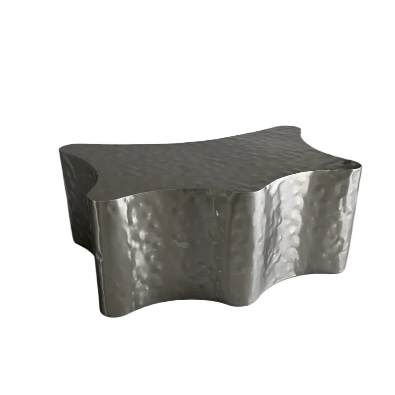 Italian light luxury water corrugated stainless steel living room coffee table villa model room bar homestay creative high-end
Italian light luxury water corrugated stainless steel living room coffee table villa model room bar homestay creative high-end