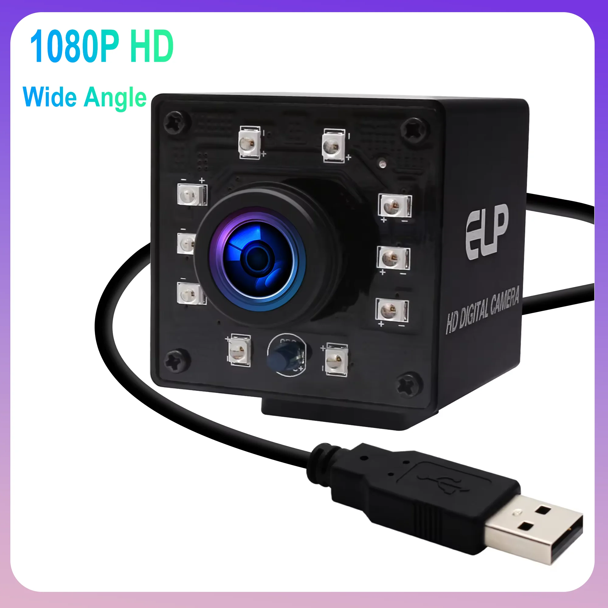 ELP 1080P HD USB Camera, IR Wide Angle USB Camera, 1080P 30fps, Mini Day&Night Webcam, for Raspberry Pi, Linux Windows Mac
ELP 1080P HD USB Camera, IR Wide Angle USB Camera, 1080P 30fps, Mini Day&Night Webcam, for Raspberry Pi, Linux Windows Mac
