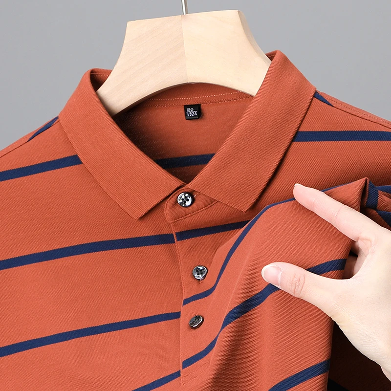 High End Cotton Short Sleeve Stripe Quality Short Sleeve Casual Polo Summer New Men Fashion Lapel Designer Men T Shirt Designer
High End Cotton Short Sleeve Stripe Quality Short Sleeve Casual Polo Summer New Men Fashion Lapel Designer Men T Shirt Designer