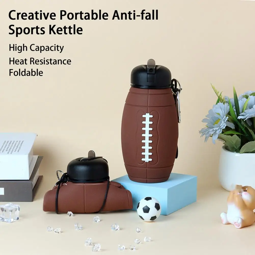 600ML Silicone Folding Drinking Cup Collapsible Rugby Water Bottle with Carabiner Leakproof Outdoor Cycling Sports Bottle
600ML Silicone Folding Drinking Cup Collapsible Rugby Water Bottle with Carabiner Leakproof Outdoor Cycling Sports Bottle