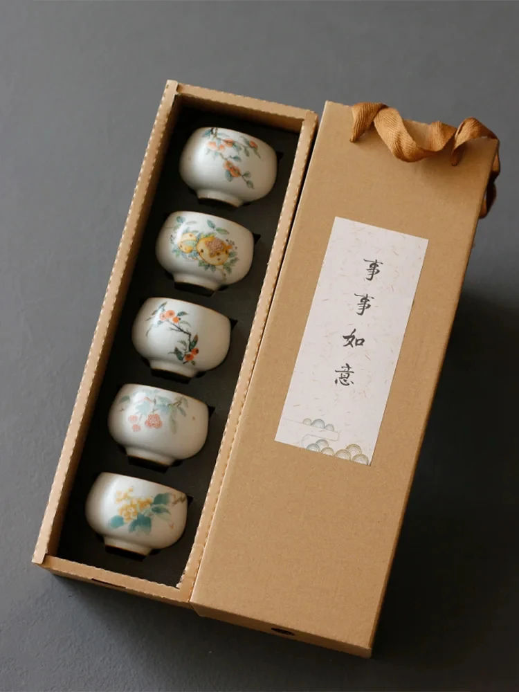 flower ceramic teacups set of 5 cups chinese kung fu cup sets drinkware 80ml
flower ceramic teacups set of 5 cups chinese kung fu cup sets drinkware 80ml