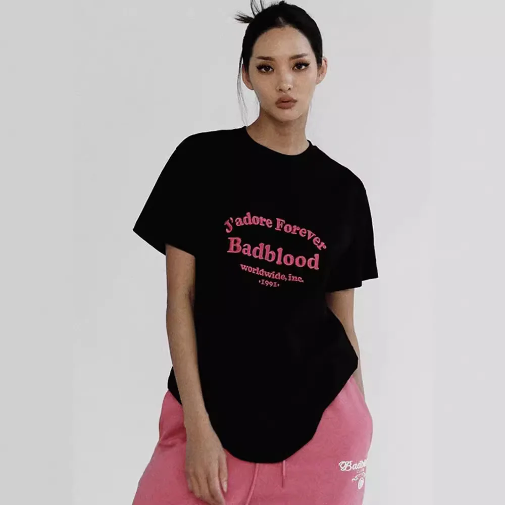 Badblood Sweatshirt sexy Korean round neck short sleeve T-shirt female letters loose oversize top tide
Badblood Sweatshirt sexy Korean round neck short sleeve T-shirt female letters loose oversize top tide