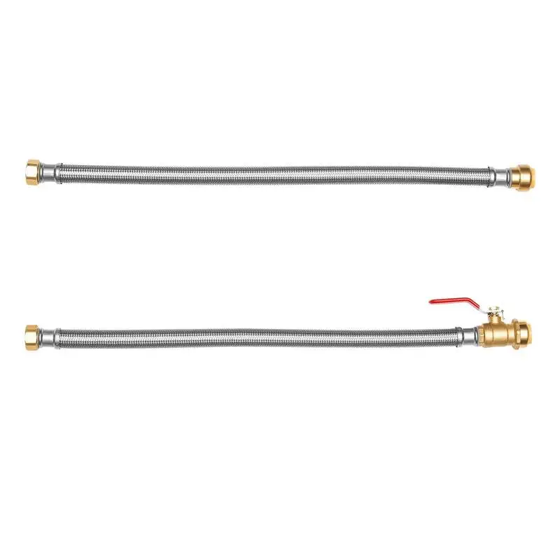 Water Heater Kit, Push-Fit Valve Flexible Water Heater Connector with 3/4" FIP x 3/4" PTC Ball Valve, Stainless Steel Braided Waters Heaters Supply Line for Bathroom, Kitchen, Laundry Room
Water Heater Kit, Push-Fit Valve Flexible Water Heater Connector with 3/4" FIP x 3/4" PTC Ball Valve, Stainless Steel Braided Waters Heaters Supply Line for Bathroom, Kitchen, Laundry Room