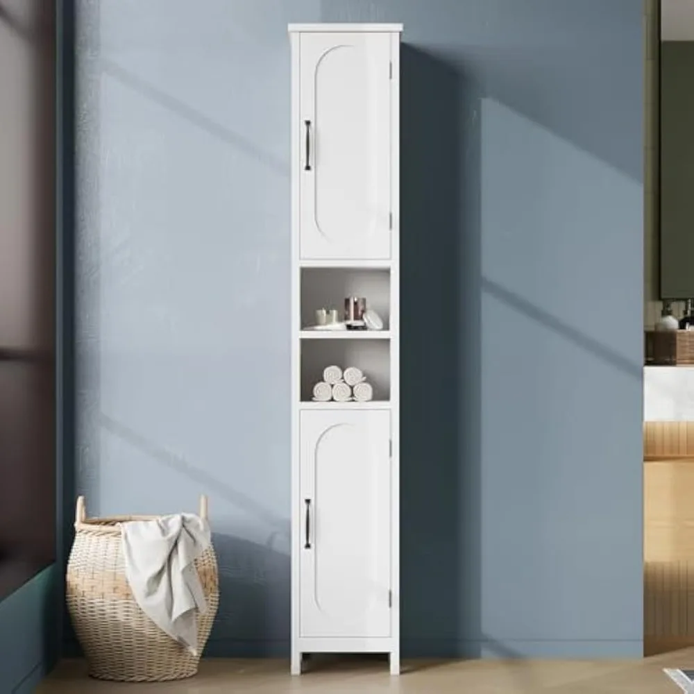 67" Tall Bathroom Storage Cabinet with Lights, Slim Narrow Bathroom Cabinet Organizer with Doors and Adjustable Shelves
67" Tall Bathroom Storage Cabinet with Lights, Slim Narrow Bathroom Cabinet Organizer with Doors and Adjustable Shelves