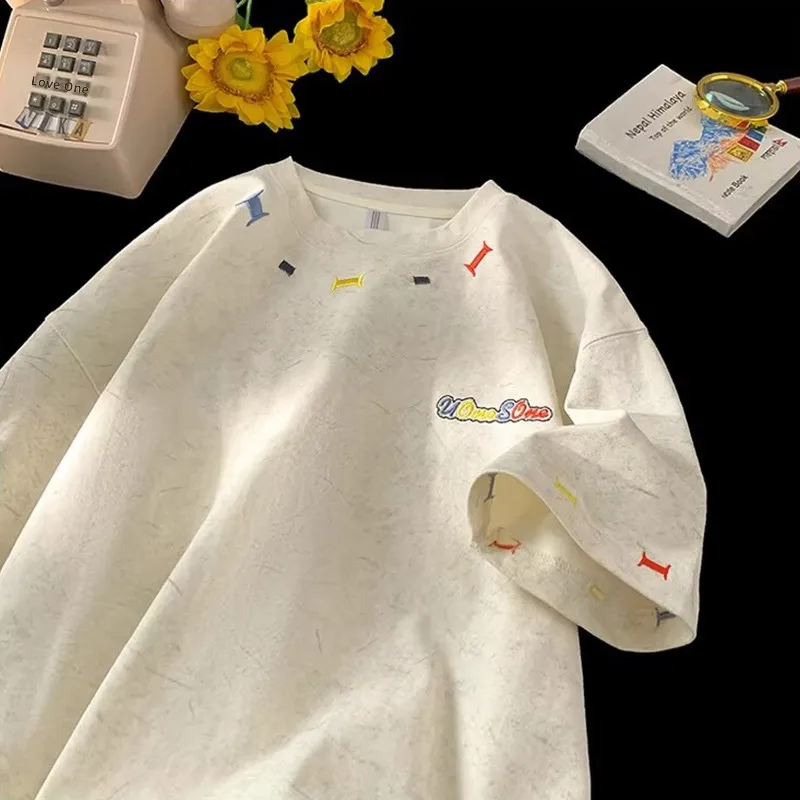 plus Size Women's T-Shirt Short Sleeve Embroidered Cartoon Anti-Aging Loose Sweet School Style Shirt Summer Fashion Korean Style
plus Size Women's T-Shirt Short Sleeve Embroidered Cartoon Anti-Aging Loose Sweet School Style Shirt Summer Fashion Korean Style