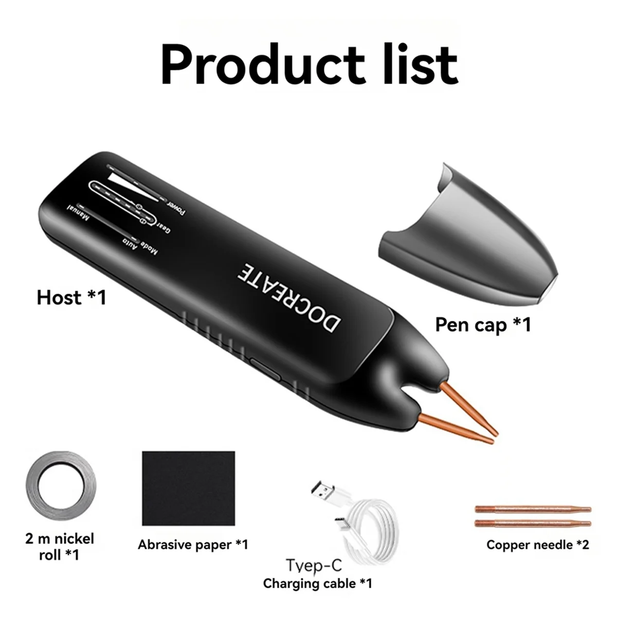 A48I Docreate Portable Spot Welder Handheld LED Display Spot Welder Small 18650 Mobile Lithium Battery Spot Welding Pen
A48I Docreate Portable Spot Welder Handheld LED Display Spot Welder Small 18650 Mobile Lithium Battery Spot Welding Pen