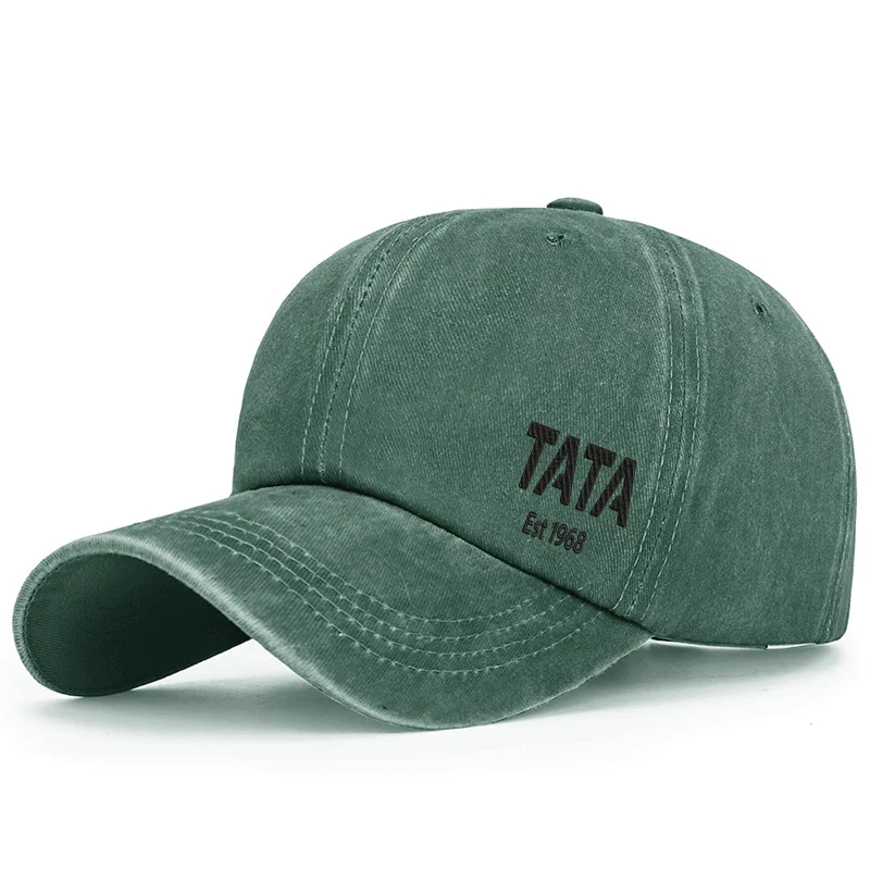Men's Washed Baseball Cap Spring Summer TATA Est 1968 Embroidered Letters Hat Outdoor Leisure Travel
Men's Washed Baseball Cap Spring Summer TATA Est 1968 Embroidered Letters Hat Outdoor Leisure Travel