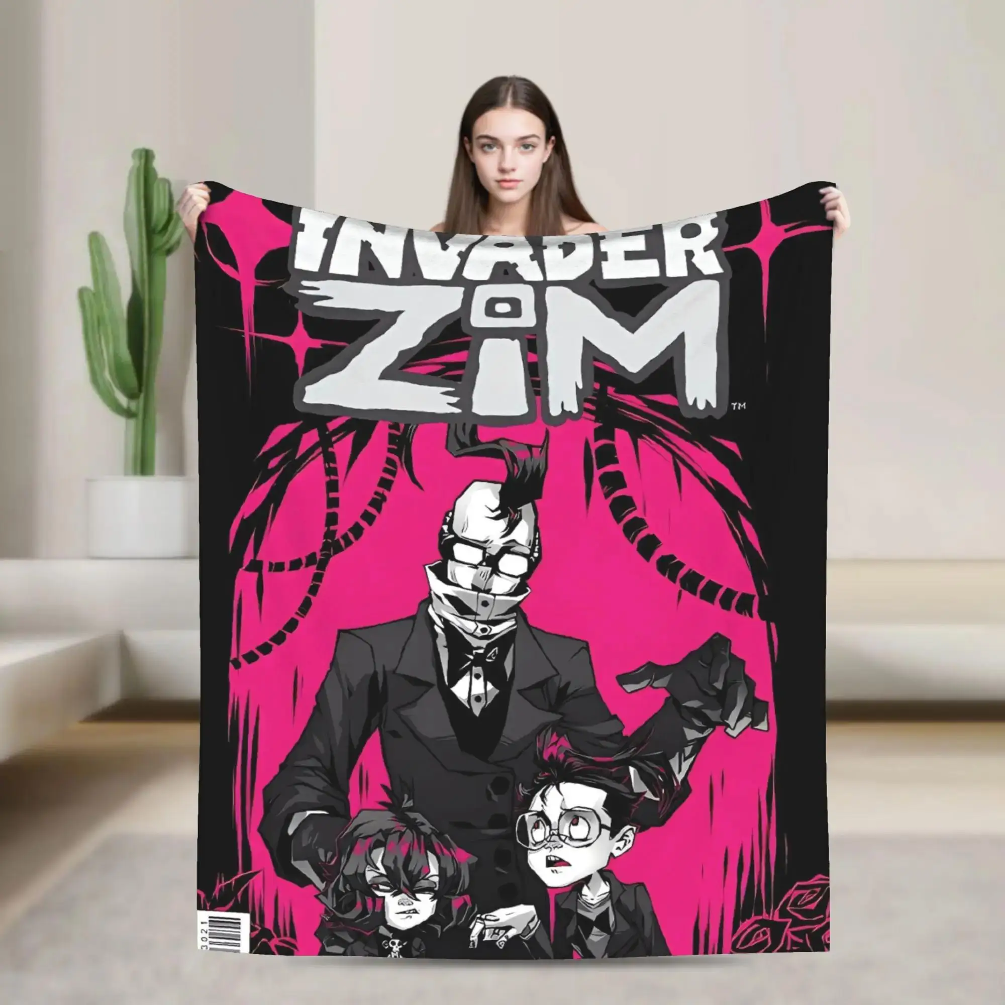 Warm Soft Flannel Throw Blanket for Bed Sofa Outdoor Camping Invader Zim Movie Inspired Funny Bed Cover
Warm Soft Flannel Throw Blanket for Bed Sofa Outdoor Camping Invader Zim Movie Inspired Funny Bed Cover
