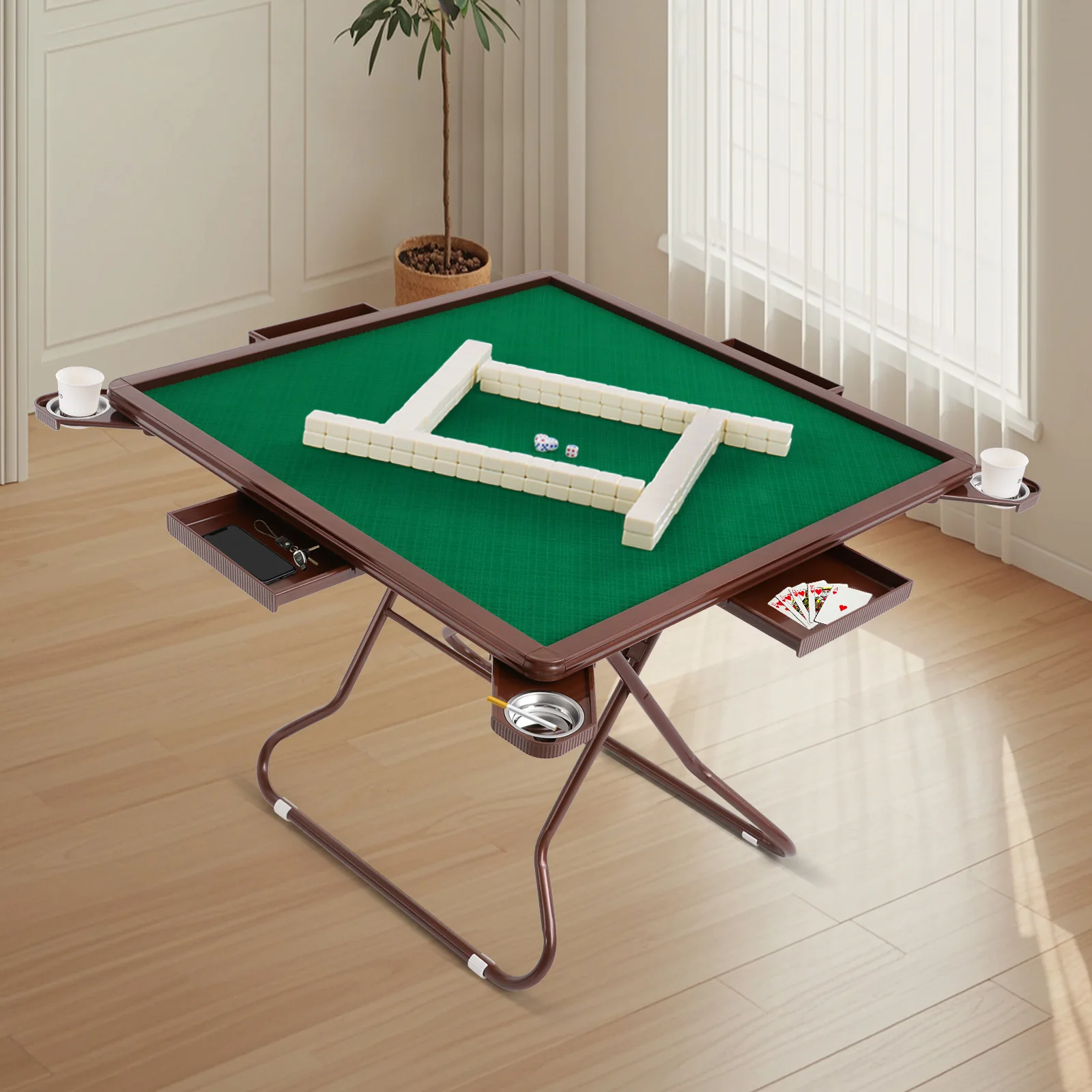 Foldable 35in Mahjong Game Table with 4 Cup Holders Storage Drawers Sturdy 150kg Weight Capacity for Home Leisure
Foldable 35in Mahjong Game Table with 4 Cup Holders Storage Drawers Sturdy 150kg Weight Capacity for Home Leisure