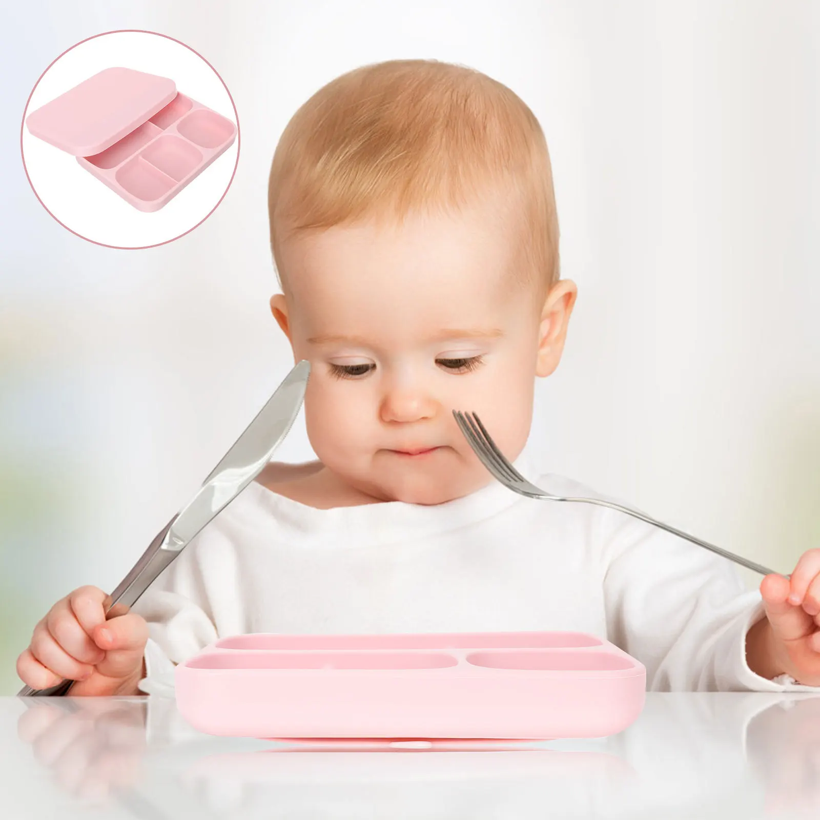 Baby Silicone Divided Food Plate Toddler Snack Tray Suction Cup Non Slip Kids Feeding Dish Baby Plates Food Plate
Baby Silicone Divided Food Plate Toddler Snack Tray Suction Cup Non Slip Kids Feeding Dish Baby Plates Food Plate