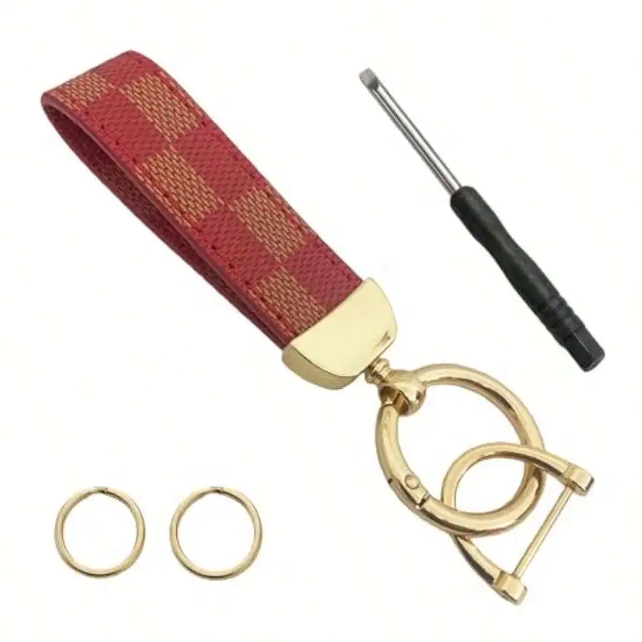 Leather Print Keychain With D Ring And Split Rings For Car Home Keys
Leather Print Keychain With D Ring And Split Rings For Car Home Keys